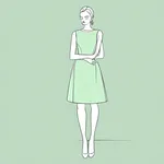 pale green short sleeveless dress image